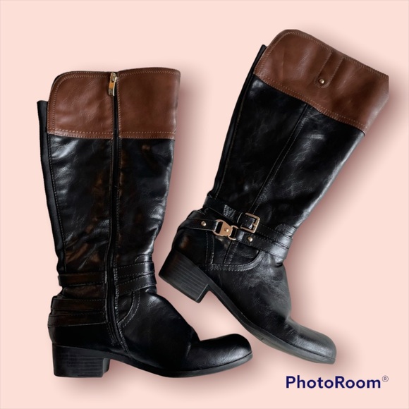 liz claiborne boots wide calf